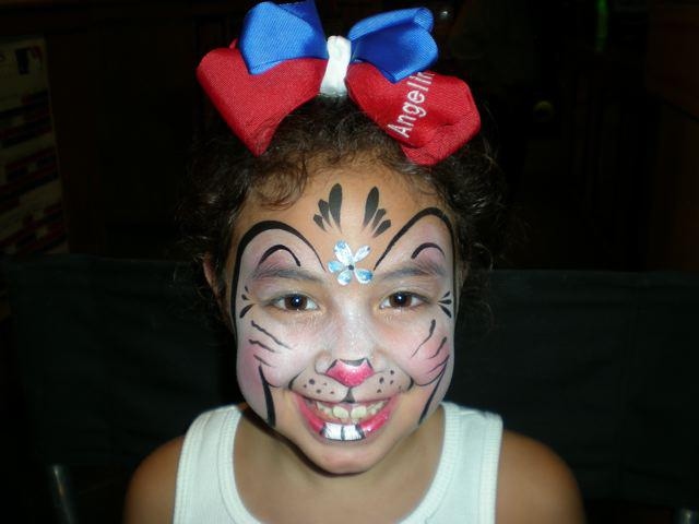 Cute Bunny Face Painting at Event