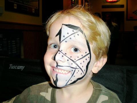 Cyborg at Restaurant Face Painting