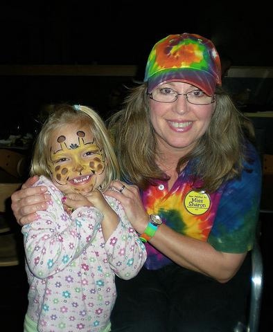 Miss Sharon and Giraffe Party Face Painting