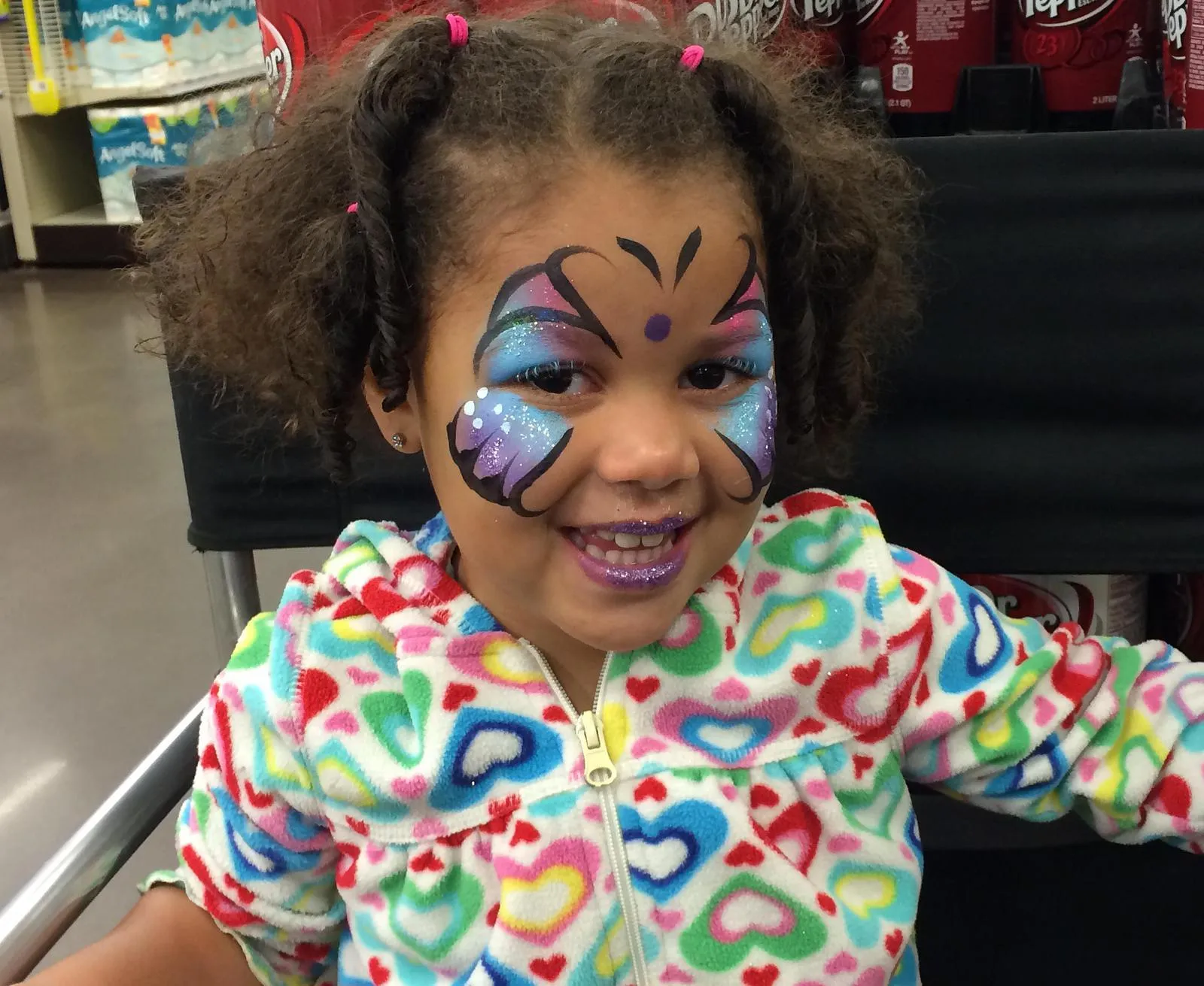 Face Painted Charming Butterfly