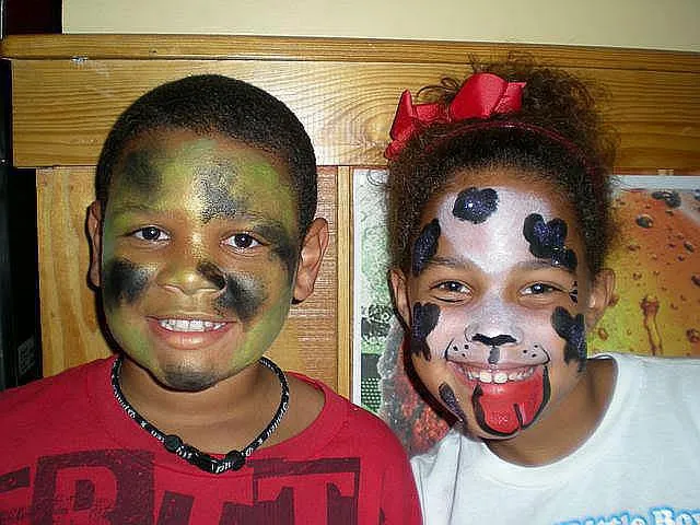 Camo Soldier and Puppy Dog from Face Painting and Balloons